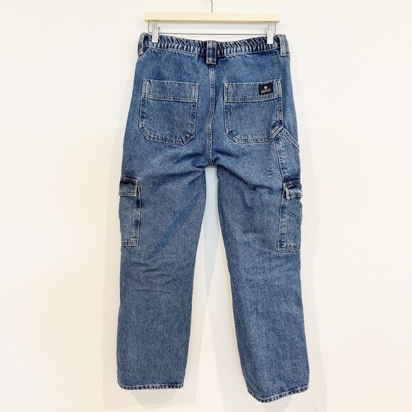 BDG Denim High Rise Skate Cargo Pocket Baggy Jeans Punk Urban Outfitters Blue 28 - Picture 12 of 12